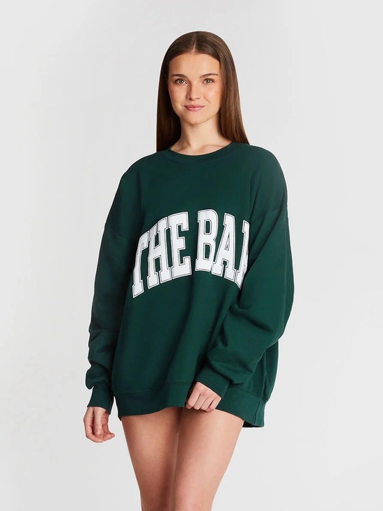 The Bar Tops - The Bar Varsity Sweatshirt Hunter Green/White